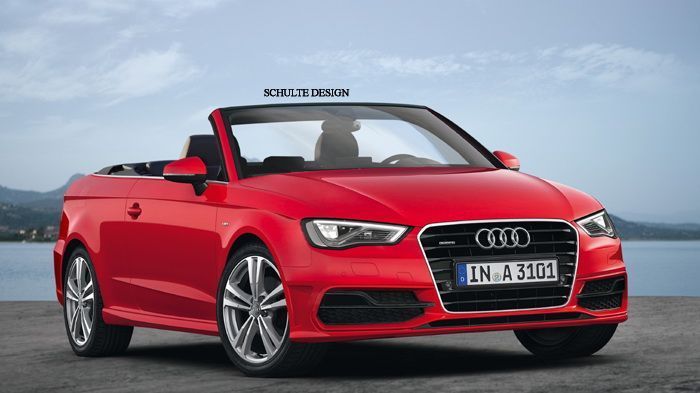 Tο νέο Audi Α3 Cabrio, όπως αποκαλύπτει η αποκλειστική ηλεκτρονικά επεξεργασμένη εικόνα, θα διατηρήσει την υφασμάτινη οροφή, ωφελώντας το βάρος του αμ