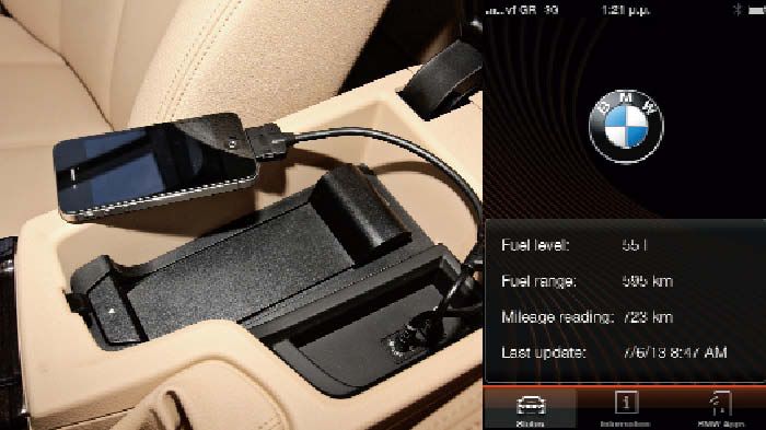Τo iPhone app της BMW δίνει πρόσβαση σε μία πλειάδα πληροφοριών για τον οδηγό, από την κατανάλωση μέχρι το στιλ οδήγησης και το facebook. 