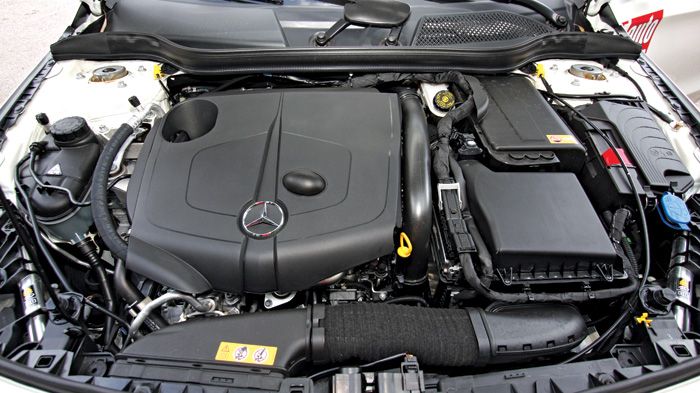 Ο κινητήρας της Mercedes CLA 200 CDI είναι οικονομικός σε κατανάλωση και εξασφαλίζει σβέλτες επιδόσεις.
