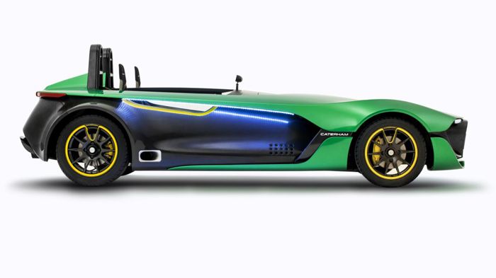 Το ελαφρύ αμάξωμα του Caterham Aeroseven concept κάθεται σε μια αναμορφωμένη πλατφόρμα (CSR), η οποία προέρχεται από το Seven και διαθέτει τεχνολογία 