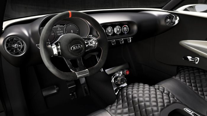 Εντυπωσιακά λιτό και με δερμάτινες επενδύσεις, το εσωτερικό του Kia Provo concept.