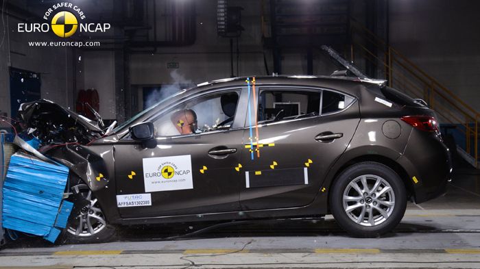 5άστερο και το νέο Mazda3, με 93% για ττην ασφάλεια ενηλίκων.