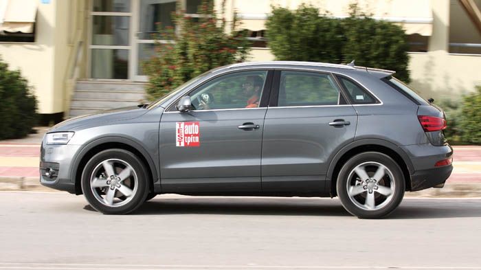 Το Audi Q3 1,4 TFSI έχει καλή ποιότητα κύλισης και εμπνέει σιγουριά στους επιβάτες του υπό πίεση.