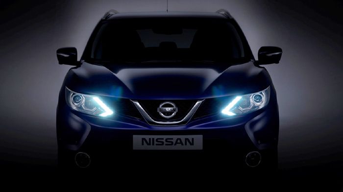 Από την εικόνα βλέπουμε ότι το νέο Nissan Qashqai θα διαθέτει φώτα ημέρας LED, τα οποία «δείχνουν» προς το λογότυπο της εταιρείας, στο κέντρο της καιν