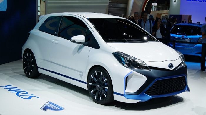 Το Toyota Yaris Hybrid-R Concept, είναι ένα 3θυρο υβριδικό όχημα με πολλές «αγωνιστικές» πινελιές, καθώς παράγει μια συνολική εκρηκτική ιπποδύναμη 420