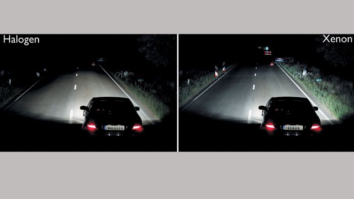 Είναι εμφανής η υπεροχή των Xenon έναντι των συμβατικών φώτων στην παρεχόμενη ορατότητα.