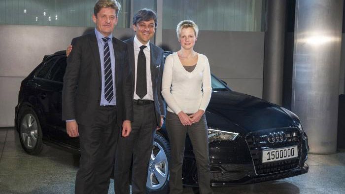 Η Audi παρέδωσε 1,5 εκατομμύρια μονάδες φέτος, ενώ το 1.500.000στό μοντέλο ήταν ένα A3 Sportback.
