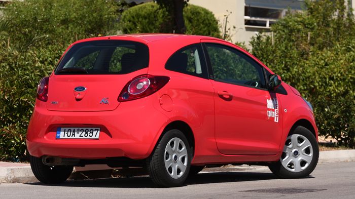 Η σχεδίαση του αμαξώματος του Ka ακολουθεί τη φιλοσοφία κινητικής σχεδίασης (Kinetic Design) της Ford όντας αρκετά μοντέρνο και ελκυστικό για την κατη