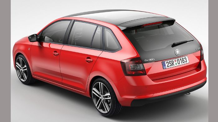 H Skoda Rapid Spaceback διατηρεί τη σχεδιαστική ταυτότητα της σεντάν έκδοσης, με τις μόνες διαφορές να παρατηρούνται στο πίσω τμήμα.