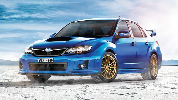 Το WRX RS40 θα είναι βαμμένο εξωτερικά στο γνώριμο ειδικό μπλε χρώμα της Subaru, θα έχει επιχρυσωμένες 17άρες ζάντες αλουμινίου κι ένα πακέτο «αγωνιστ