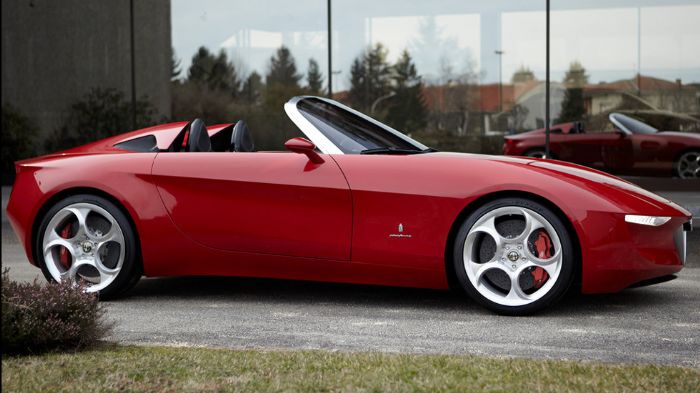 Η νέα Alfa Romeo Spider θα ενσωματώσει και πολλά σχεδιαστικά στοιχεία από το πρωτότυπο εικονιζόμενο 2uettottanta, που έφερε την υπογραφή του οίκου Pin