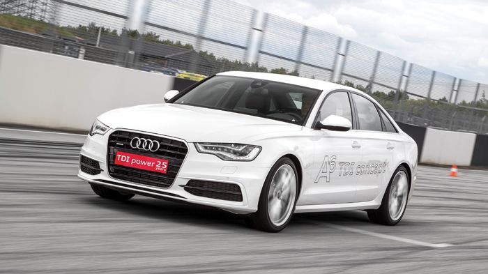 Το πρωτότυπο Audi Α6 TDI Concept που οδηγήσαμε φόραγε τον 3.0 V6 TDI των 326 ίππων με το ηλεκτρικό turbo. Η απουσία του lag στις χαμηλές στροφές ήταν 