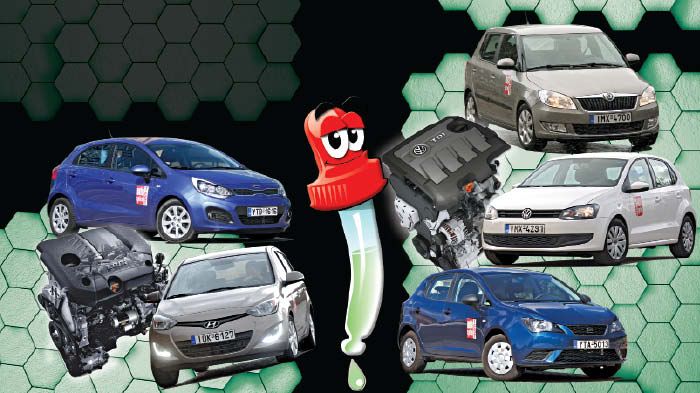 Τα πέντε μοντέλα αυτής της συγκριτικής δοκιμής διαθέτουν μικρού κυβισμού κινητήρες έως 1,2 λίτρα, είναι πετρελαιοκίνητα και η κατανάλωσή τους μπορεί ν