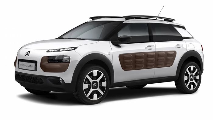 Το νέο Citroen C4 Cactus θα διαθέτει -μεταξύ άλλων- ράγες οροφής, μαλακά πλαστικά προστατευτικά στους προφυλακτήρες μπρος και πίσω, καθώς και στα πλαϊ