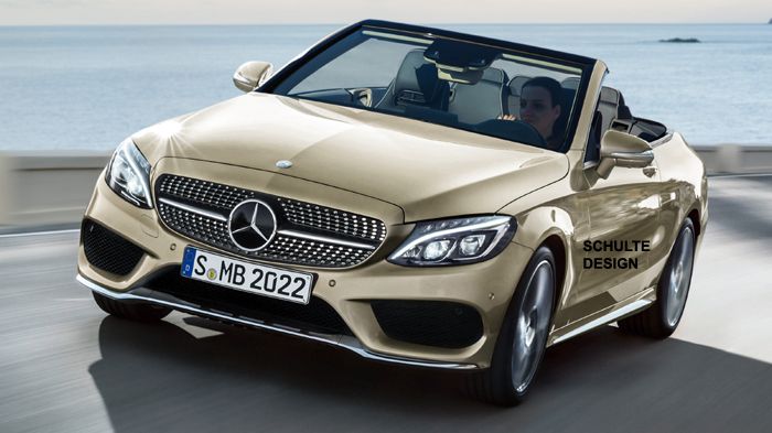 Η κάμπριο έκδοση, της νέας C-Class θα βασίζεται στην σπορ coupe version, αλλά με «μαλακή» οροφή, (εδώ κατασκοπευτική, ηλεκτρονικά επεξεργασμένη εικόνα