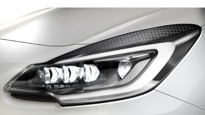 Το facelift DS3 διαθέτει νέα φώτα xenon «δανεισμένα» από το πρωτότυπο Wild Rubis.