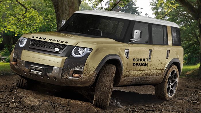 Το νέο SUV της Land Rover θα διαθέτει περισσότερο χώρο από το Defender και θα είναι πιο εμφανίσιμο, αλλά εξίσου χρηστικό (εδώ μια πιθανή μορφή του σε 