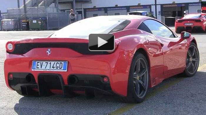 Η Ferrari 458 Speciale φέρει τον 4,5 λτ. ατμοσφαιρικό κινητήρα V8 με απόδοση 605 ίππους και 540 Nm ροπής.
