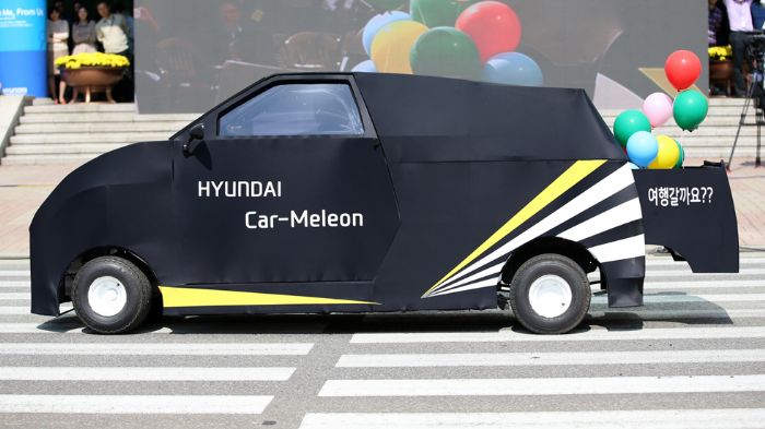 Τέλος, το «Car-Meleon» είναι ένα concept που μπορεί να μεταβάλλεται σε sedan, αυτοκινούμενο (τροχόσπιτο), ή pick up, προκειμένου να εξυπηρετεί καλύτερ