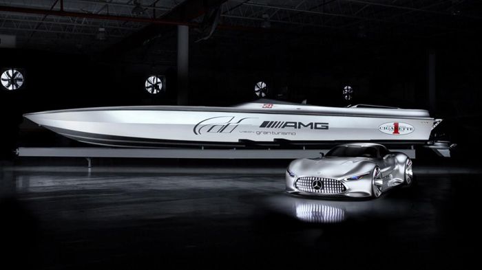 Το Vision GT ζυγίζει 453 κιλά περίπου και θα παρουσιαστεί επίσημα στο επόμενο International Boat Show του Μαϊάμι, ενώ για όποιον ενδιαφέρεται να το απ