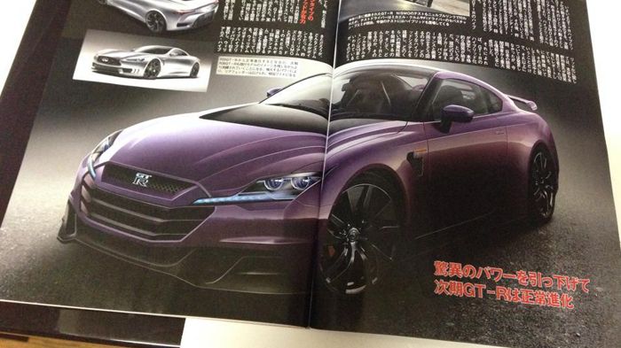 Η νέα γενιά του Nissan GT-R όπως διέρρευσε από ιαπωνικό περιοδικό.