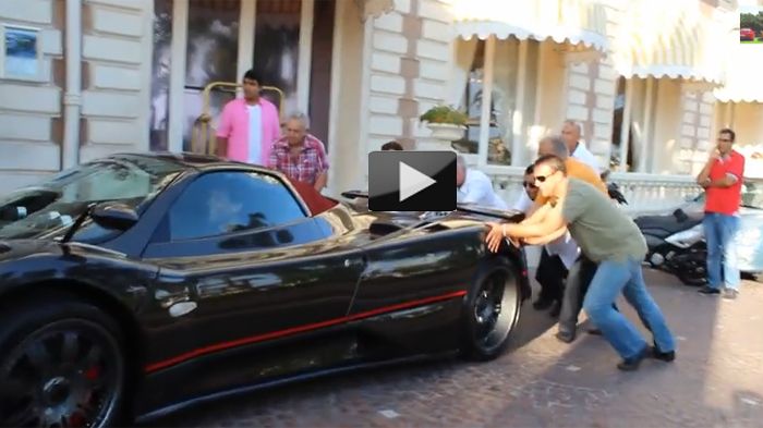 O AMG V12 7,3 λτ. κινητήρας της Pagani Zonda F Roadster... αρνείται πεισματικά να πάρει μπροστά!