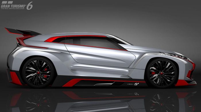 Το Mitsubishi Concept XR-PHEV Evolution Vision Gran Turismo, όπως λέει και το όνομά του, φτιάχτηκε για το video game Gran Turismo.