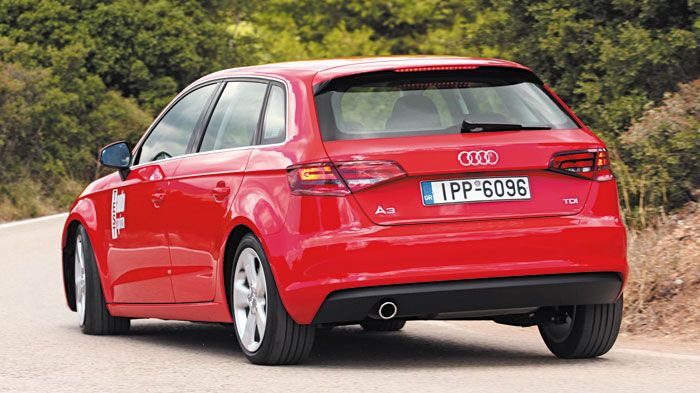 Tα δυναμικά χαρακτηριστικά του Α3 Sportback εξασφαλίζουν συνδυασμό άνεσης και τονισμένης οδικής συμπεριφοράς.	