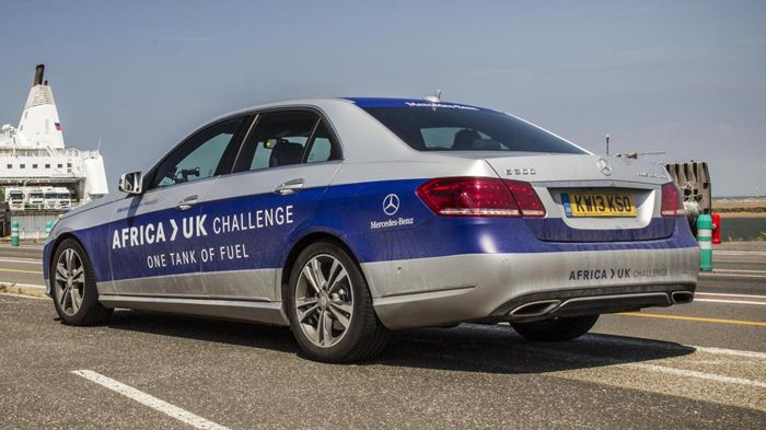 H Mercedes E300 BlueTEC HYBRID έφτασε στον προορισμό χωρίς ανεφοδιασμό και με μέση κατανάλωση 3,1 λτ./100 χλμ. 