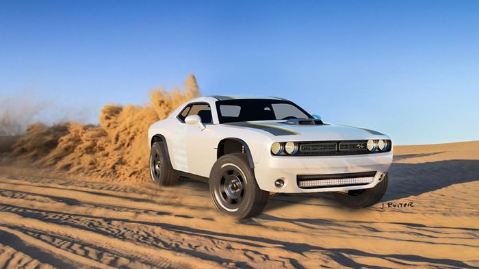 Αδάμαστο (untamed) μοιάζει το Dodge Challenger A/T Untamed Concept, το οποίο συνδυάζει τις στιλάτες αστικές βόλτες με τις off-road «ανησυχίες».