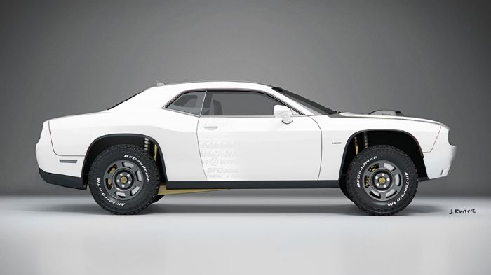 Ο σχεδιαστής πιστεύει πως για λόγους βάρους, θα ταίριαζε στο Dodge Challenger A/T Untamed Concept ένας τροποποιημένος V6 κινητήρας, αντί για το V8 σύν