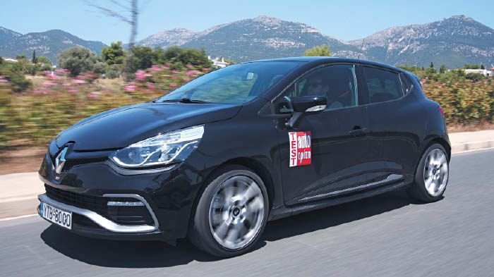 Εξελιγμένη είναι η μπροστινή ανάρτηση του Clio R.S., η οποία μπροστά φέρει αμορτισέρ αγωνιστικού τύπου, όπου στο σώμα του αμορτισέρ υπάρχει δεύτερο γι