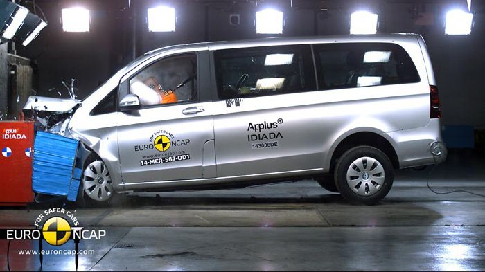 Κορυφαία επίδοση σημείωσε και η νέα Mercedes V-Class, αποσπώντας 5 αστέρια. 