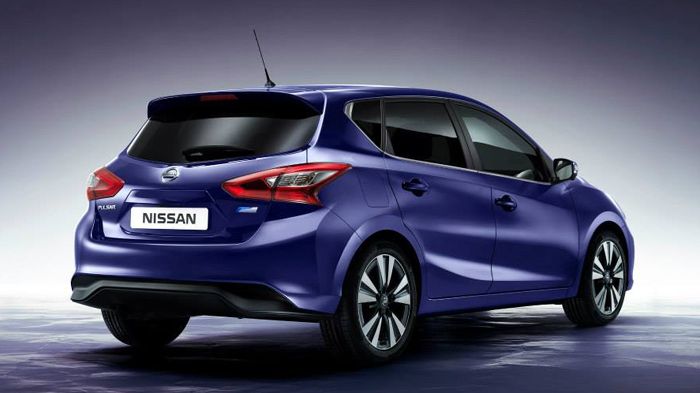 Το μήκος του Nissan Pulsar είναι 4.385 χλστ. και έχει χτιστεί στο πάτωμα του Qashqai, από το οποίο προέρχονται και οι turbo κινητήρες βενζίνης και πετ