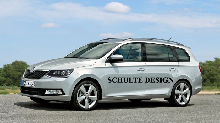 Μαζί με την hatchback έκδοση της Skoda Fabia, θα κάνει ντεμπούτο και η εικονιζόμενη estate (station wagon) εκδοχή της (ψηφιακά επεξεργασμένη φωτό).