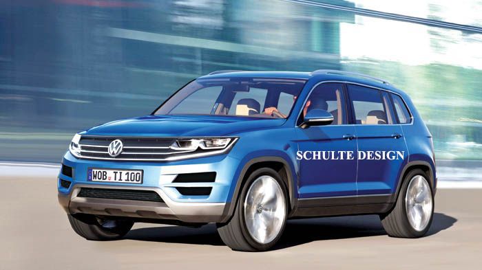 Πέραν του «κανονικού» Tiguan (ψηφιακά επεξεργασμένη φωτό) θα υπάρξει και μία μεγαλύτερη 7θέσια έκδοση, αλλά και μία με coupe χαρακτήρα.