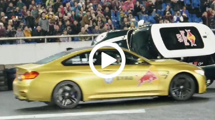 Ο οδηγός της BMW M4 ήταν ο Zhang Shengjun, ενώ στο τιμόνι του ΜΙΝΙ βρέθηκε ο Han Yue, τον οποίο είδαμε εχθές να σπάει το ρεκόρ του πιο στενού παρκαρίσ