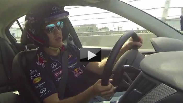 Λέτε η «προπόνηση» του Sebastian Vettel με το Infiniti Q50 Hybrid στη μήκους 5,8 χλμ. πίστα του Sochi, να του προσδώσει συγκριτικό πλεονέκτημα στο ρώσ
