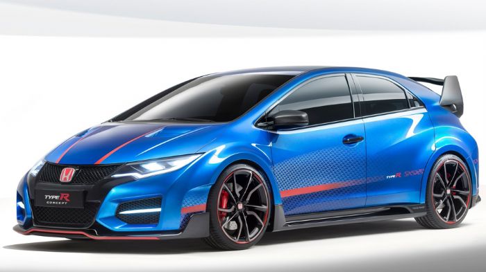 Η Honda ανακοίνωσε πως το Civic Type R θα παρουσιαστεί σε έκδοση παραγωγής το Μάρτιο, στην έκθεση της Γενεύης. Στη φωτογραφία βλέπουμε το Type R Conce