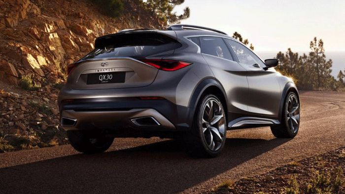 Το νέο πολυτελές μοντέλο είναι κατά 30 χλστ. ψηλότερο από το Q30 Concept, ενώ τόσο το QX30, όσο και το Q30 πατούν στην πλατφόρμα MFA της Mercedes, στο