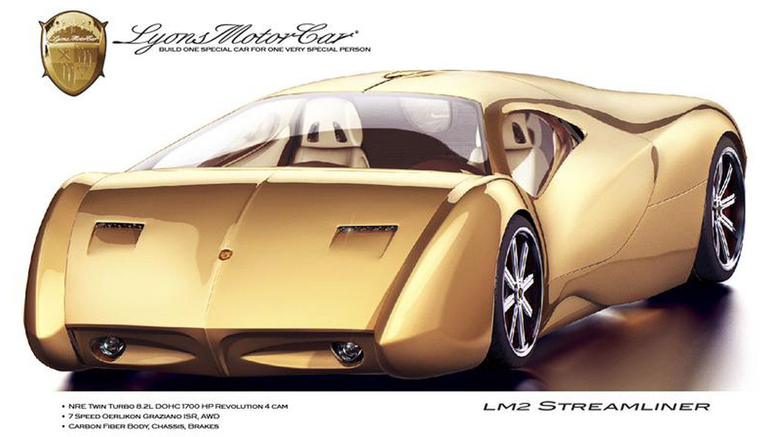 Το LM2 Streamliner είναι κατασκευασμένο από ανθρακόνημα και φέρει έναν V8 bi-turbo κινητήρα, ισχύος 1.700 ίππων και 2.180 Nm ροπής. 