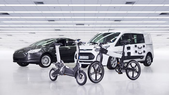 Τα ηλεκτρικά ποδήλατα της Ford ονομάζονται MoDe:Me και MoDe:Pro και εξοπλίζονται με ηλεκτρικά μοτέρ 200 watt, τα οποία τους επιτρέπουν να πιάνουν ταχύ