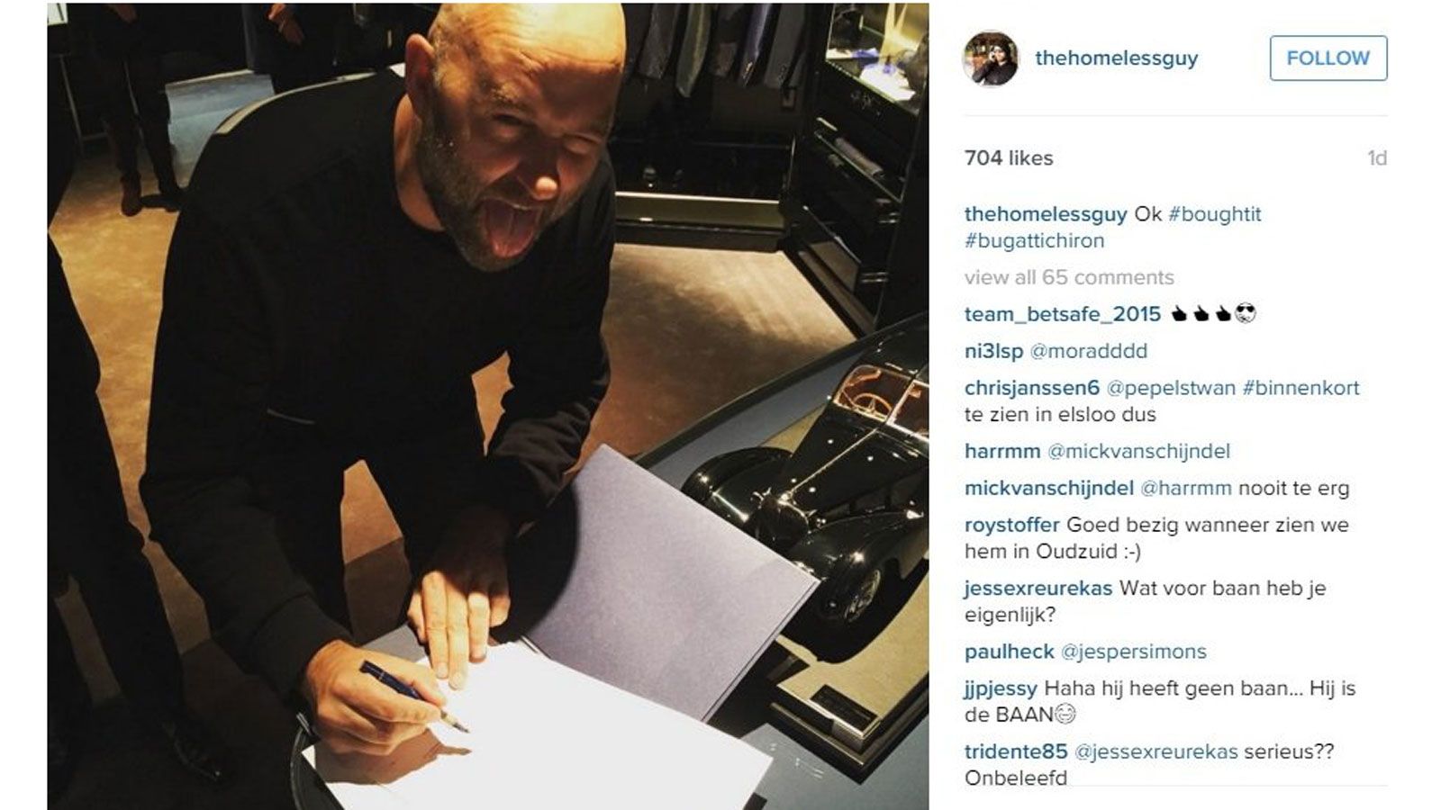 Φαίνεται πως πάνε καλά οι δουλειές για τον γνωστό μουσικό παραγωγό και DJ, Afrojack, ο οποίος κατέθεσε την παραγγελία του για την νέα Bugatti Chiron. 