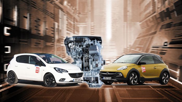 Η κοινή καρδιά του Opel Corsa και του ADAM Rocks είναι ο νέος 3κύλινδρος turbo κινητήρας, ο οποίος είναι σύννομος με την νέα τάση της εποχής.