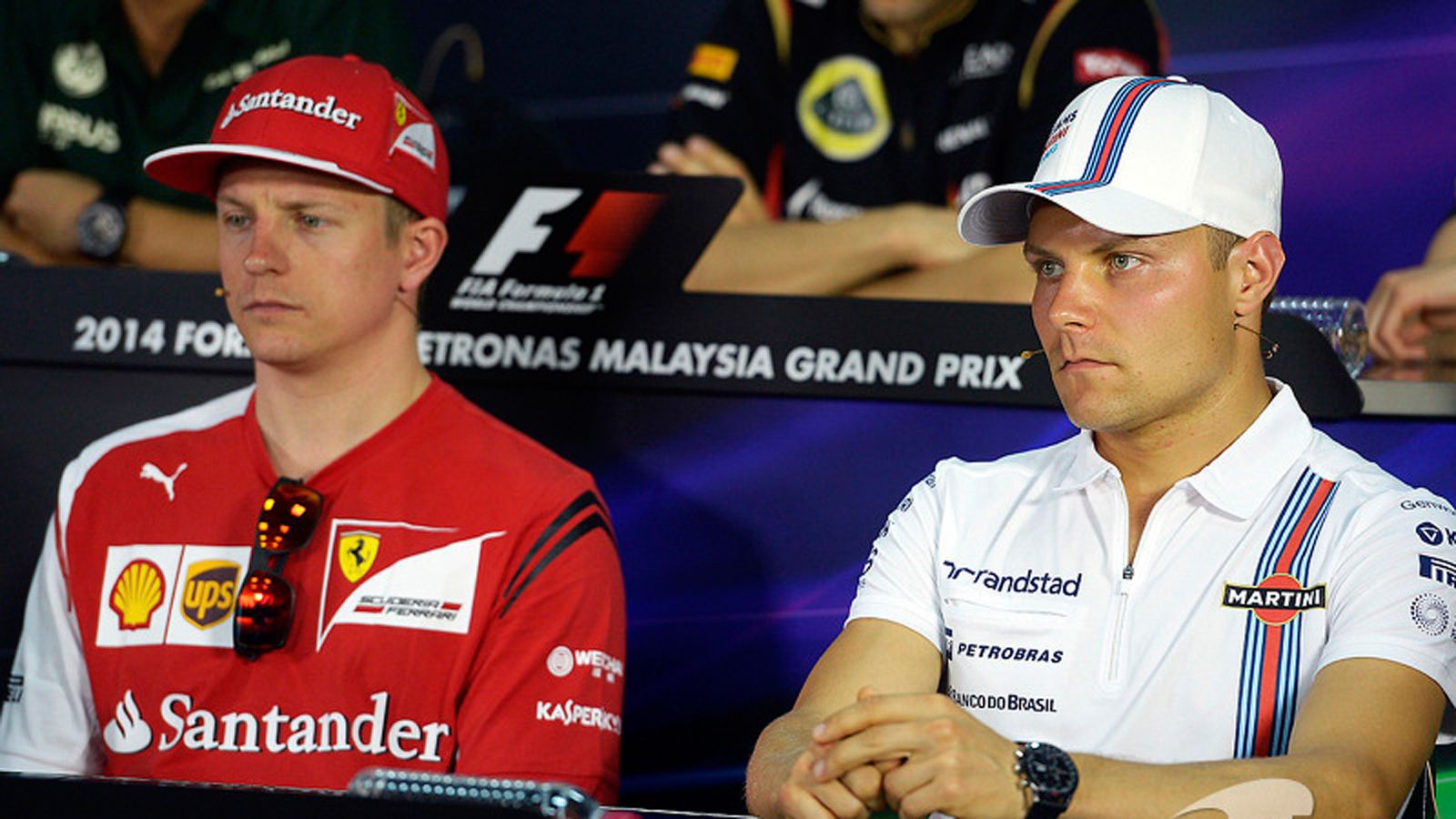 Kimi Raikkonen και Valtteri Bottas μετά τη Μαλαισία το 2014.