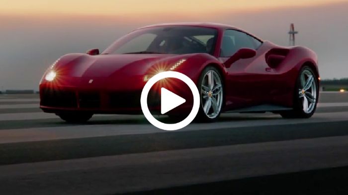 Ο νέος twin-turbo V8 κινητήρας των 3,9 λτ. έχει ισχύ 670 ίππων στις 8.000 σ.α.λ. και επιτρέπει στην 488 GTB να κάνει το 0-100 σε 3,0 δλ. και το 0-200
