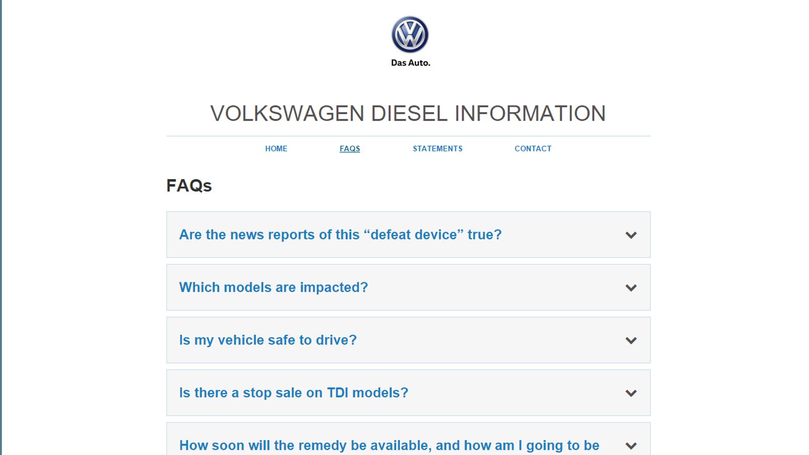 Μπείτε στο vwdieselinfo.com και ρωτήστε άφοβα τους ιθύνοντες της VW ότι σας απασχολεί γύρω από το θέμα των ρύπων των diesel.