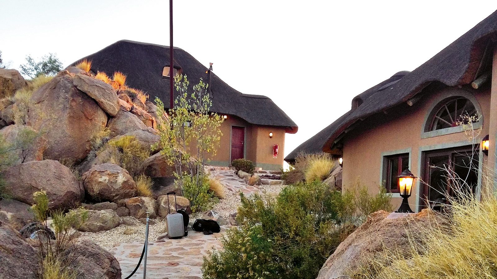 Η διανυκτέρευση έγινε σε μια φάρμα με παραδοσιακές τουριστικές κατοικίες. 
