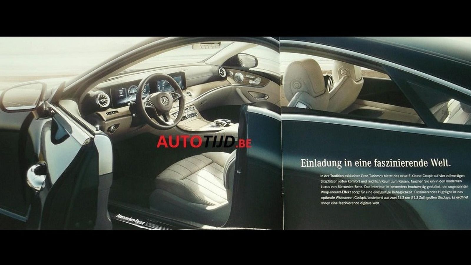 Το εσωτερικό προέρχεται από την E-Class Sedan, με τη διαφορά πως πίσω έχουν τοποθετηθεί δύο ανεξάρτητα καθίσματα. Στο φυλλάδιο αναφέρονται οι δύο οθόν