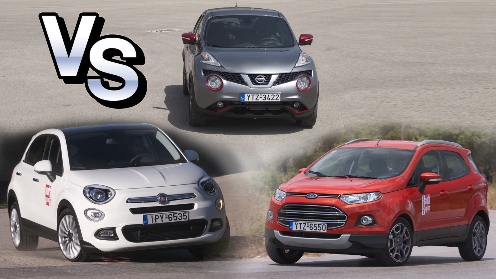 Θέτουμε αντιμέτωπα τα diesel crossover Ford Ecosport, Nissan Juke και Fiat 500X. Ποιος πιστεύετε ότι θα τα καταφέρει καλύτερα στην πράξη;